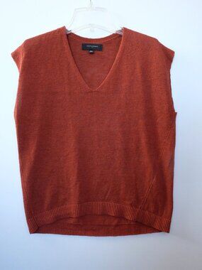 NEW Banana Republic Factory Lightweight V-neck Sweater Vest Arabian Spice XS